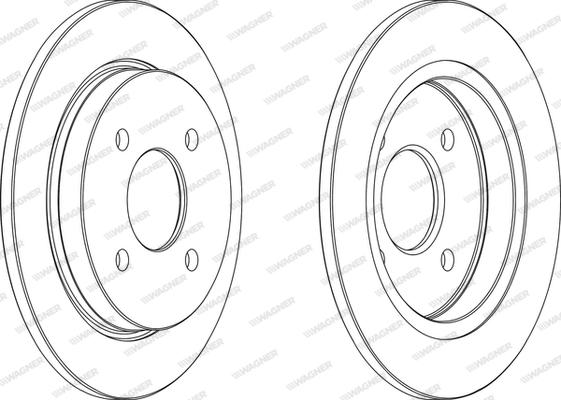 Wagner WGR0281-1 - Тормозной диск autospares.lv