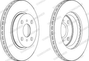 Wagner WGR0794-1 - Тормозной диск autospares.lv