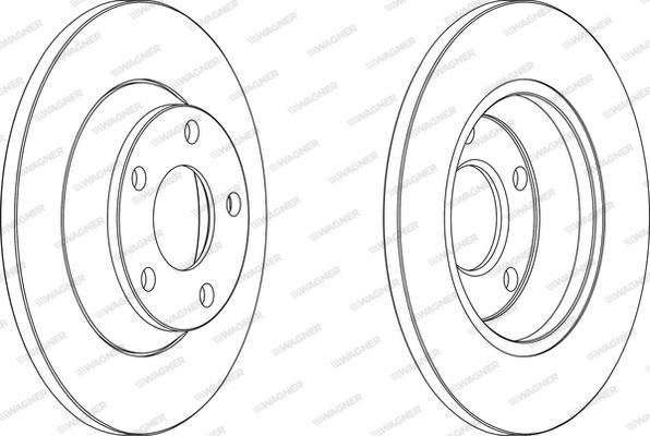 Wagner WGR0759-1 - Тормозной диск autospares.lv