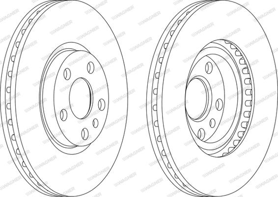 Wagner WGR0760-1 - Тормозной диск autospares.lv