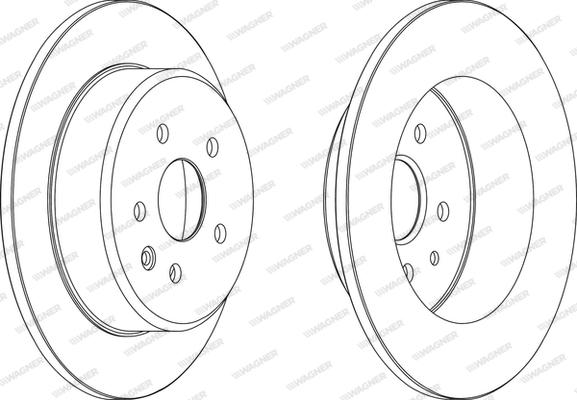 Wagner WGR1499-1 - Тормозной диск autospares.lv