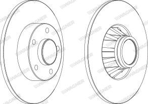 Wagner WGR1498-1 - Тормозной диск autospares.lv