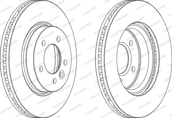 Wagner WGR1430-1 - Тормозной диск autospares.lv