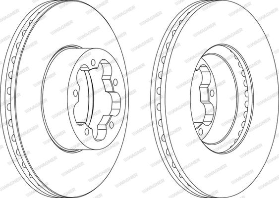 Wagner WGR1555-1 - Тормозной диск autospares.lv