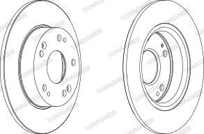 Wagner WGR1558-1 - Тормозной диск autospares.lv