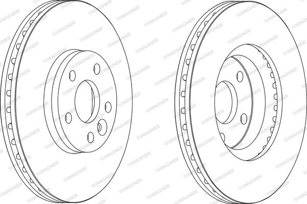 Wagner WGR1567-1 - Тормозной диск autospares.lv