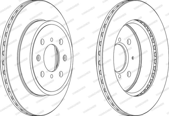 Wagner WGR1509-1 - Тормозной диск autospares.lv