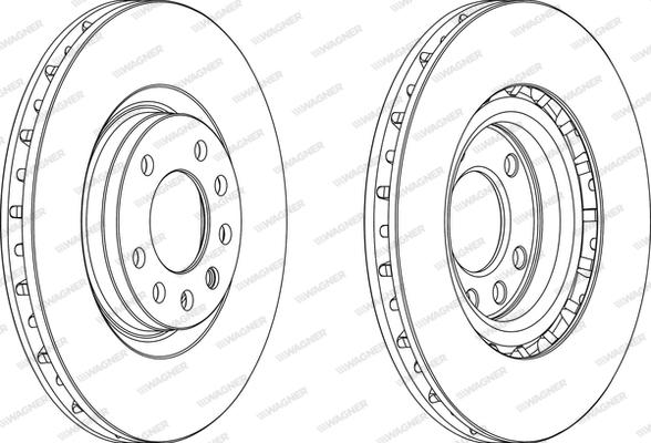 Wagner WGR1512-1 - Тормозной диск autospares.lv
