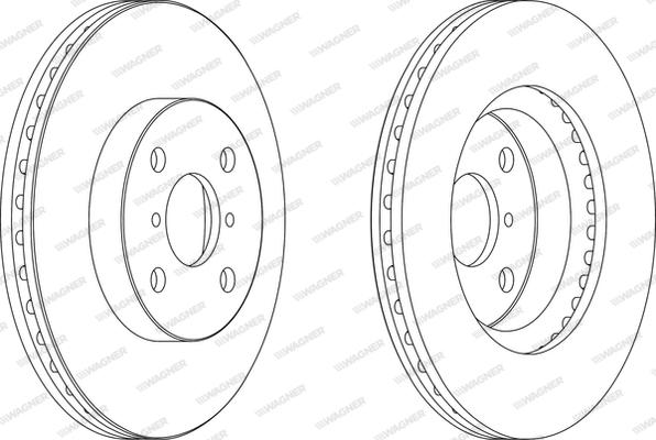 Wagner WGR1587-1 - Тормозной диск autospares.lv