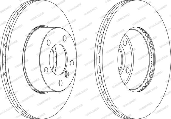 Wagner WGR1536-1 - Тормозной диск autospares.lv