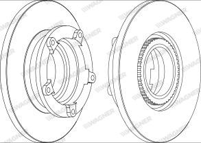 Wagner WGR1573-1 - Тормозной диск autospares.lv