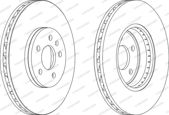 Wagner WGR1664-1 - Тормозной диск autospares.lv