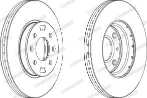 Wagner WGR1603-1 - Тормозной диск autospares.lv