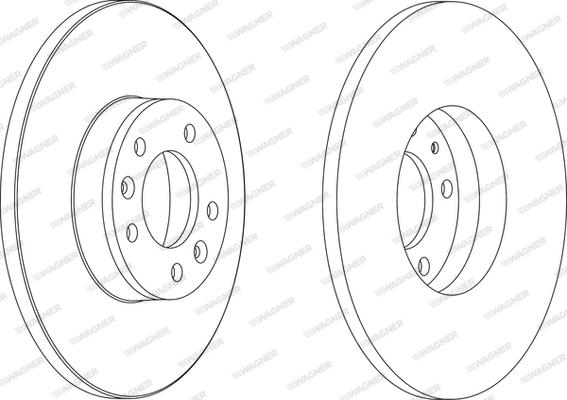 Wagner WGR1602-1 - Тормозной диск autospares.lv