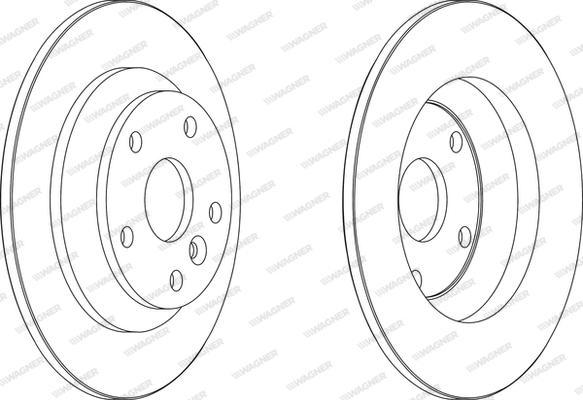 Wagner WGR1616-1 - Тормозной диск autospares.lv