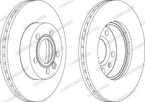 Wagner WGR1010-1 - Тормозной диск autospares.lv