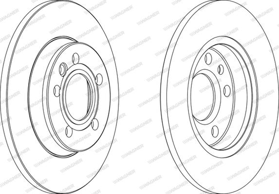 Wagner WGR1012-1 - Тормозной диск autospares.lv