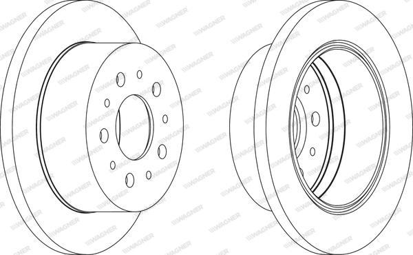 Wagner WGR1144-1 - Тормозной диск autospares.lv