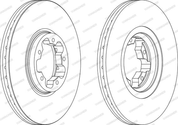 Wagner WGR1113-1 - Тормозной диск autospares.lv