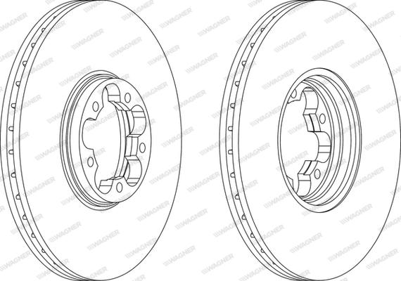 Wagner WGR1112-1 - Тормозной диск autospares.lv