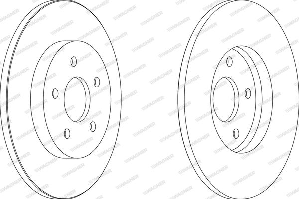 Wagner WGR1126-1 - Тормозной диск autospares.lv