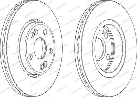 Wagner WGR1123-1 - Тормозной диск autospares.lv