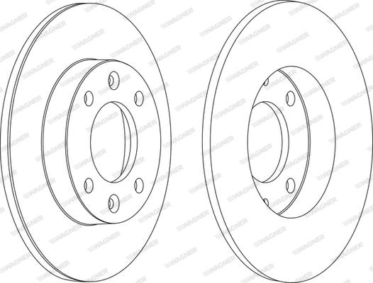 Wagner WGR1178-1 - Тормозной диск autospares.lv