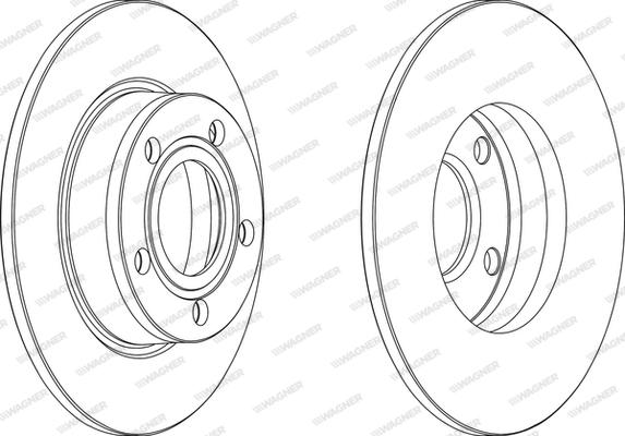 Wagner WGR1177-1 - Тормозной диск autospares.lv