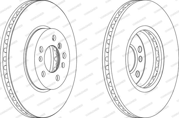 Wagner WGR1256-1 - Тормозной диск autospares.lv