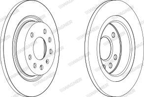 Wagner WGR1288-1 - Тормозной диск autospares.lv