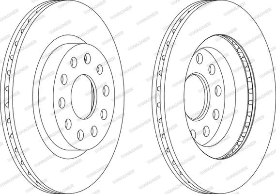 Wagner WGR1223-1 - Тормозной диск autospares.lv