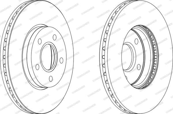 Wagner WGR1222-1 - Тормозной диск autospares.lv