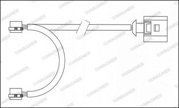 Wagner WWI340 - Сигнализатор, износ тормозных колодок autospares.lv