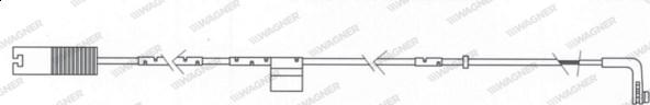 Wagner WWI332 - Сигнализатор, износ тормозных колодок autospares.lv