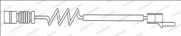 Wagner WWI326 - Сигнализатор, износ тормозных колодок autospares.lv