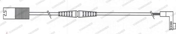 Wagner WWI328 - Сигнализатор, износ тормозных колодок autospares.lv