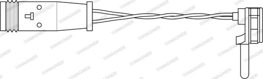 Wagner WWI261 - Сигнализатор, износ тормозных колодок autospares.lv