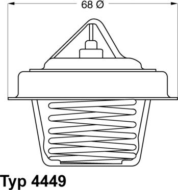 WAHLER 4449.84D - Термостат охлаждающей жидкости / корпус autospares.lv