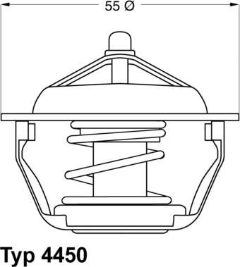 WAHLER 4450.83D - Термостат охлаждающей жидкости / корпус autospares.lv