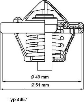 WAHLER 4457.82D - Термостат охлаждающей жидкости / корпус autospares.lv