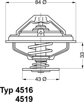 WAHLER 451995D - Термостат охлаждающей жидкости / корпус autospares.lv