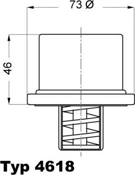 WAHLER 4618.75 - Термостат охлаждающей жидкости / корпус autospares.lv