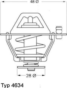 WAHLER 4634.76 - Термостат охлаждающей жидкости / корпус autospares.lv