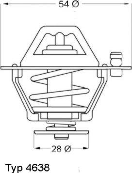 WAHLER 463882D - Термостат охлаждающей жидкости / корпус autospares.lv