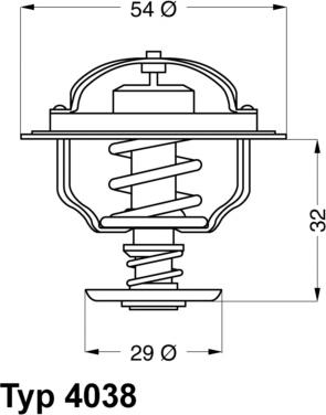 WAHLER 4038.71D - Термостат охлаждающей жидкости / корпус autospares.lv