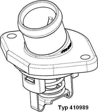 WAHLER 410989.80D - Термостат охлаждающей жидкости / корпус autospares.lv