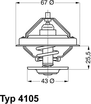 WAHLER 410583D - Термостат охлаждающей жидкости / корпус autospares.lv