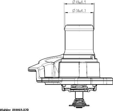 WAHLER 410937.82D - Термостат охлаждающей жидкости / корпус autospares.lv