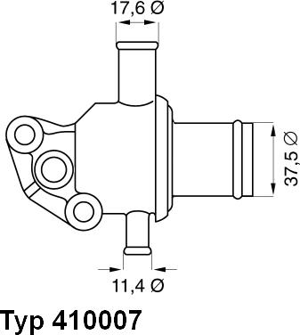 WAHLER 410007.87D - Термостат охлаждающей жидкости / корпус autospares.lv