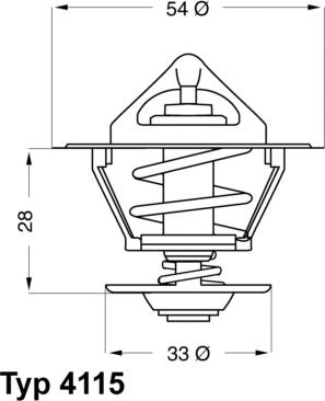 WAHLER 4115.92D - Термостат охлаждающей жидкости / корпус autospares.lv